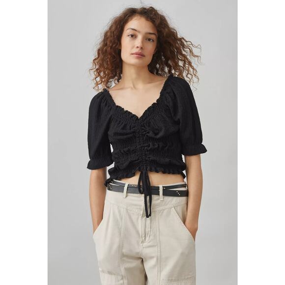 Pilcro Puff-Sleeved Top M - Picture 2 of 7